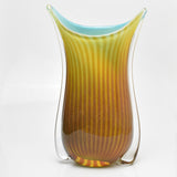 Amber and Turquoise "Fishtail" Vase