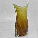 Amber and Turquoise "Fishtail" Vase