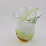 Green, Amber & White  "Demo" Vase ixxxx