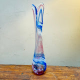 Blue, White and  Pink Tall Freeform  "Demo" Vase