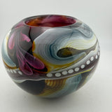 Pink, Teal, Amber, Black and White Journey Rosebowl (Second)