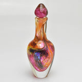 "Flame"  Scent Bottle with Heavy Clear Glass Base