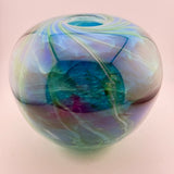 Green, Blue and Teal Round Vase