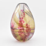 Pink and Dusky Green Teardrop Shaped Vase