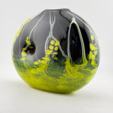 Black and Yellow “Night Walk” Oval Vase