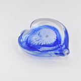 Blue and White Heart Paperweight x