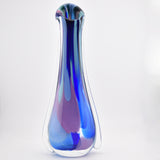 Tall Turquoise, Lilac and Blue "Fishtail" Vase i