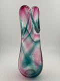 Teal and Pink Freeform  "Demo" Vase i