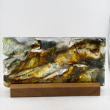 “Mist Over Belstone Tor” (Dartmoor) Flat Panel in Oak Stand
