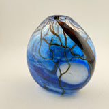 Blue Supermoon Oval Vase iii