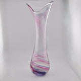 Tall Pink, Purple & White Freeform  "Demo" Vase v