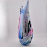 Agonising Blue Pink and White Oval "Journey"  Vase