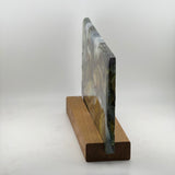 “Mist Over Belstone Tor” (Dartmoor) Flat Panel in Oak Stand