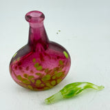 Pink and Green Oval Scent Bottle