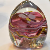 Pink  "Gorse and Heather" Paperweight