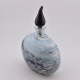 "Clouds"  Oval Stoppered Flask