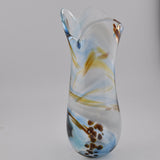 Blue, Brown & White Freeform  "Demo" Vase xxiii