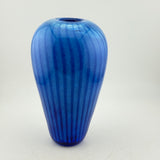 Blue Striped Ginger Jar Shaped Vase