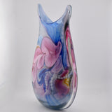 Agonising Blue Pink and White Oval "Journey"  Vase