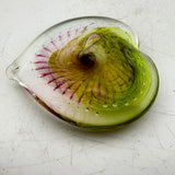 Pink and Green Angelwing  Heart