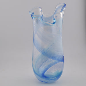 Blue & White Freeform  "Demo" Vase xv