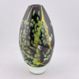 “Climber” (Bindweed!) Black, White and Green vase