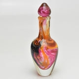 "Flame"  Scent Bottle with Heavy Clear Glass Base