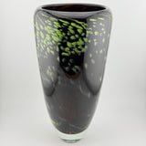 “Climber” Black and Green Tall  vase