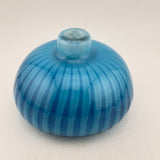 Turquoise Striped Bud Vase