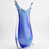 Tall Turquoise, Lilac and Blue "Fishtail" Vase