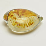 Amber, Cream and Brown Heart Paperweight xiii