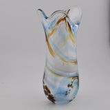 Blue, Brown & White Freeform  "Demo" Vase xxiii