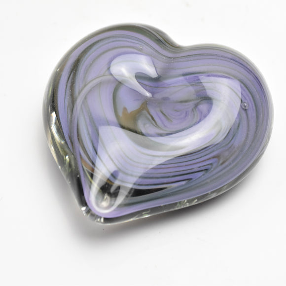 Lilac Heart Paperweight viii