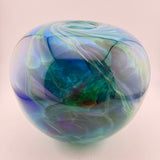 Green, Blue and Teal Round Vase