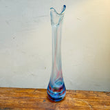 Blue, White, Turquoise and  Pink Tall Freeform  "Demo" Vase