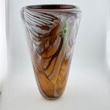 Green, Orange, cream and red large vase (second)