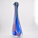 Tall Turquoise, Lilac and Blue "Fishtail" Vase i