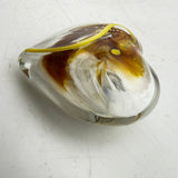 Amber, White and Yellow  Heart