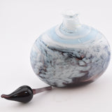 "Clouds"  Oval Stoppered Flask