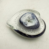 Lilac and White Angelwing Heart Paperweight