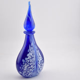 Blue and White Teardrop Shaped Oval Scent Bottle