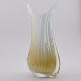 Pale Blue and Amber "Fishtail" Vase