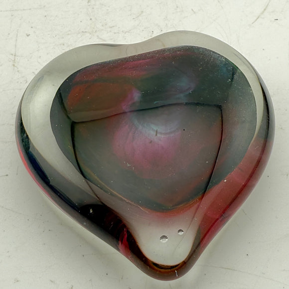 Pink and Black Heart Paperweight