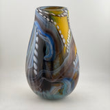 Pink, Yellow, Black and White “Journey from Rotherhithe” Large Vase
