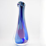 Tall Turquoise, Lilac and Blue "Fishtail" Vase i