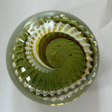 Olive, White and Amber "Teasel Leaf" Paperweight
