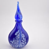 Blue and White Teardrop Shaped Oval Scent Bottle