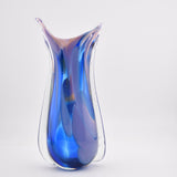 Small Turquoise, Lilac and Blue "Fishtail" Vase