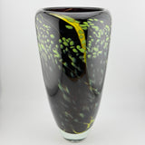 “Climber” Black and Green Tall  vase