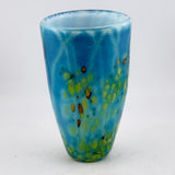 Turquoise and Yellow  "Pollination ” Vase